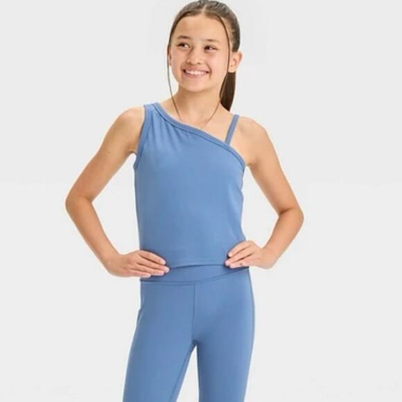 All In Motion Girls' Everyday Soft Cropped Tank Top - Picture 1 of 4